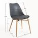 Chaise scandinave Kany - Confort en simili cuir et pieds en bois naturel - Photo n°7