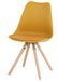 Chaise scandinave moutarde assise coussin simili cuir Norda - Photo n°1