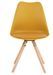 Chaise scandinave moutarde assise coussin simili cuir Norda - Photo n°3