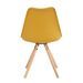 Chaise scandinave moutarde assise coussin simili cuir Norda - Photo n°5