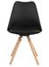 Chaise scandinave noir assise coussin simili cuir Norda - Photo n°3