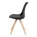 Chaise scandinave noir assise coussin simili cuir Norda - Photo n°4