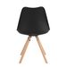 Chaise scandinave noir assise coussin simili cuir Norda - Photo n°5