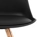 Chaise scandinave noir assise coussin simili cuir Norda - Photo n°6