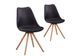 Chaise scandinave noire assise coussin simili cuir Norda - Lot de 2 - Photo n°2