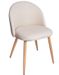 Chaise scandinave tissu beige clair et pieds métal clair Kazon - Lot de 2 - Photo n°1