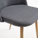 Chaise scandinave tissu gris foncé et pieds métal clair Kazon - Lot de 2 - Photo n°5