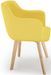 Chaise scandinave tissu jaune Carina - Photo n°3