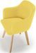 Chaise scandinave tissu jaune Carina - Photo n°4