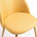 Chaise scandinave tissu jaune et pieds métal clair Kazon - Lot de 2 - Photo n°5