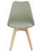 Chaise scandinave vert menthe avec coussin simili cuir et pieds hêtre naturel Karena - Photo n°3