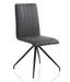Chaise simili cuir anthracite et pieds métal noir Kirane - Lot de 2 - Photo n°1