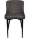 Chaise simili cuir anthracite et pieds métal noir Oriel - Lot de 2 - Photo n°1