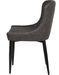 Chaise simili cuir anthracite et pieds métal noir Oriel - Lot de 2 - Photo n°2