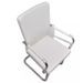 Chaise simili cuir blanc et métal chromé Bea - Lot de 4 - Photo n°3