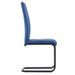 Chaise simili cuir bleu et pieds métal noir Adma - Lot de 4 - Photo n°4