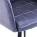 Chaise simili cuir daim bleu et pieds métal Ilash - Lot de 2 - Photo n°6