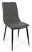 Chaise simili cuir gris et pieds acier noir Victor - Lot de 4 - Photo n°1