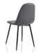 Chaise simili cuir gris et pieds métal noir Danita - Lot de 4 - Photo n°2
