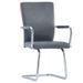 Chaise simili cuir gris suède et métal chromé Bea - Lot de 2 - Photo n°1