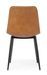 Chaise simili cuir marron clair et pieds acier Kyra - Lot de 2 - Photo n°8