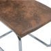 Chaise simili cuir marron suède et pieds métal Nitra - Lot de 2 - Photo n°4