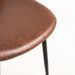 Chaise simili cuir marron vintage et pieds acier noir Kela - Photo n°4
