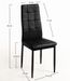 Chaise simili cuir noir capitonné et pieds acier noir Kentor - Photo n°4