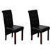 Chaise simili cuir noir et pieds bois massif Zinar - Lot de 2 - Photo n°4