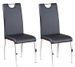 Chaise simili cuir noir et pieds métal chromé Lust - Lot de 2 - Photo n°1