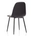 Chaise simili cuir noir et pieds métal noir Danita - Lot de 4 - Photo n°2