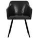 Chaise simili cuir noir et pieds métal noir Sary - Lot de 4 - Photo n°2