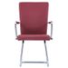Chaise simili cuir rouge et métal chromé Bea - Lot de 2 - Photo n°2