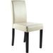 Chaise similicuir blanc et pieds bois noir Lara - Lot de 2 - Photo n°2