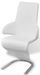 Chaise similicuir blanc et pieds métal Tiffan - Lot de 2 - Photo n°1
