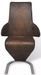 Chaise similicuir marron et pieds métal Tiffan - Lot de 2 - Photo n°2