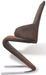 Chaise similicuir marron et pieds métal Tiffan - Lot de 2 - Photo n°5