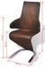 Chaise similicuir marron et pieds métal Tiffan - Lot de 4 - Photo n°8