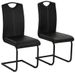 Chaise similicuir noir et pieds métal chromé Mikarelane - Lot de 2 - Photo n°1