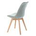 Chaise style scandinave tissu doux et pieds bois de hêtre Romba - Photo n°1