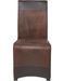 Chaise sur roulettes tissu marron vintage et noir Marois - Lot de 2 - Photo n°2