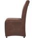 Chaise sur roulettes tissu marron vintage Marois - Lot de 2 - Photo n°3