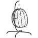 Chaise suspendue en forme d'œuf avec coussin taupe - Photo n°7