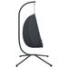 Chaise suspendue en forme d'œuf avec support anthracite - Photo n°5