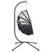 Chaise suspendue en forme d'œuf avec support anthracite - Photo n°5