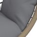 Chaise suspendue forme d'œuf et support gris clair rotin acier - Photo n°7