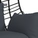 Chaise suspendue œuf support anthracite rotin et acier - Photo n°7