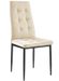 Chaise tissu beige capitonné et pieds acier noir Kentor - Photo n°1
