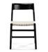 Chaise tissu blanc et pieds frêne massif noir Feriu - Photo n°2