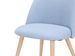 Chaise tissu bleu clair et pieds métal imitation bois clair Lucie - Photo n°5